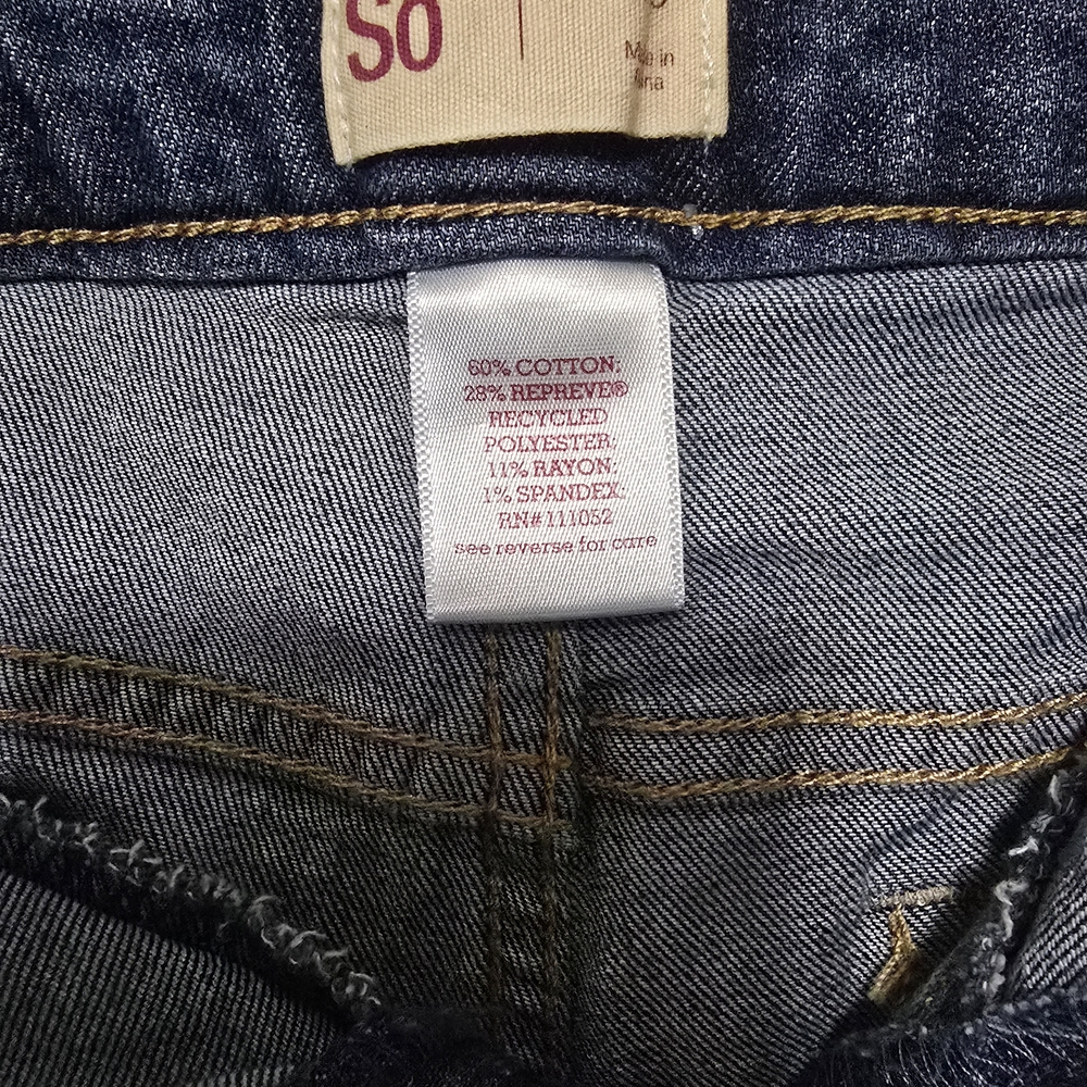 SO Women's Dark Wash Distressed Bermuda Shorts - Picture 4 of 8